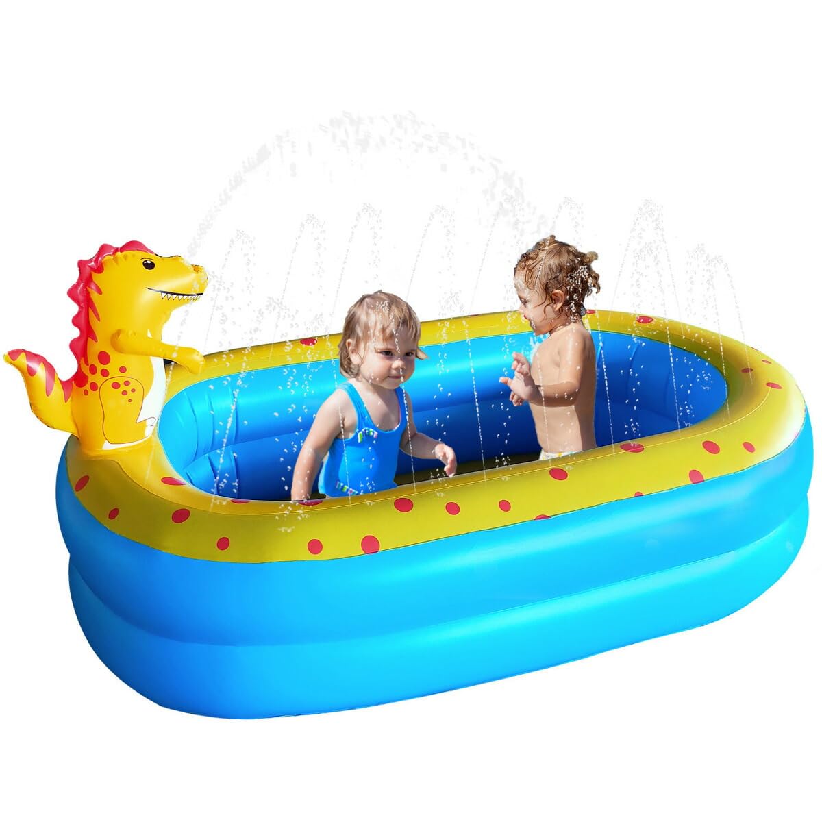 Amazon | VeroMan 噴水プール 恐竜 プール 噴水マット ホースに